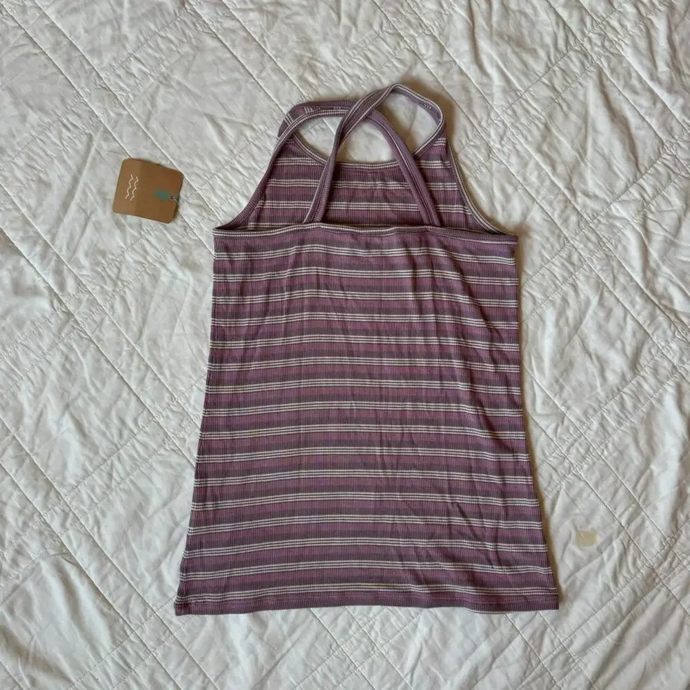 Striped racer back tank top bixby nomad girls large 12 14 boho‎ Summer rayon